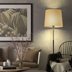 Lampadaire Sur Pied Salon, Abat-jour En Tissu, Lampadaire Pour Ampoules E27, Lumière Douce Femor Naturelle, Eye Protection, Pour Salon, Chambre, Bureau, Salle à Manger, Max.60W, Hauteur 170cm -Lampadaire Soldes 2022 41627723 5