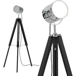[lux.pro] Lampadaire Tripode (1 X Socle E27)(64cm - 140cm) Design Industriel Trépied Tripode Tripode Télescope Chrome Lampe Sur Pied Luminaire -Lampadaire Soldes 2022 4247629 3