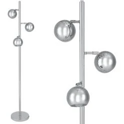 [lux.pro] Lampadaire Lampe à Pied Métal Chrome ø 40 Cm 157 Cm -Lampadaire Soldes 2022 4247991 3