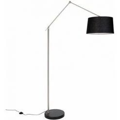 QAZQA Editor - Lampadaire Avec Abat-jour Moderne - 1 Lumière - H 1908 Mm - Noir - Moderne - Éclairage Intérieur - Salon I Chambre - Noir