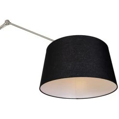 QAZQA Editor - Lampadaire Avec Abat-jour Moderne - 1 Lumière - H 1908 Mm - Noir - Moderne - Éclairage Intérieur - Salon I Chambre - Noir -Lampadaire Soldes 2022 42807144 3