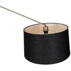 QAZQA Editor - Lampadaire Avec Abat-jour Moderne - 1 Lumière - H 1908 Mm - Noir - Moderne - Éclairage Intérieur - Salon I Chambre - Noir -Lampadaire Soldes 2022 42807144 4