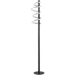 LUCANDE LED Lampadaire à Intensité Variable 'Kimri' En Aluminium Pour Salon & Salle à Manger - Noir, Blanc