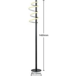 LUCANDE LED Lampadaire à Intensité Variable 'Kimri' En Aluminium Pour Salon & Salle à Manger - Noir, Blanc -Lampadaire Soldes 2022 42877980 4