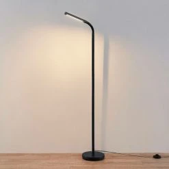 LINDBY LED Lampadaire 'Romila' En Métal Pour Bureau - Noir -Lampadaire Soldes 2022 42878029 2