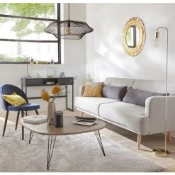 Lampadaire En Métal Coloris Doré - D.20 X H.150 Cm -PEGANE- -Lampadaire Soldes 2022 43530014 3