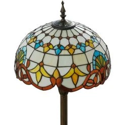 LINDBY Lampadaire 'Audrey' En Verre Pour Salon & Salle à Manger - Multicolore, Brun Ancien -Lampadaire Soldes 2022 43705077 4