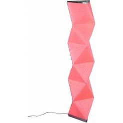 ETC-SHOP Lampadaire à Changement De Couleur Télécommande Lumière Décorative Salon Lampadaire LED Dimmable, Design Triangle Blanc Textile Avec Effet Lumineux, 9,5W RGB LED 900lm 3000K, LxPxH 20x23x102 Cm -Lampadaire Soldes 2022 43907559 4