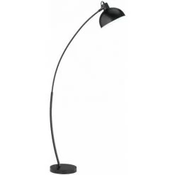 ETC-SHOP Lampadaire De Salon Lampe De Chambre Lampadaire Lampe De Salon Sur Pied, Lampe à Arc En Métal, Noir, Interrupteur à Pied, E27, HxL 155x25cm