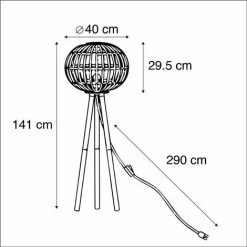 QAZQA Canna - Lampe De Table Trépied/tripode Rustique - 1 Lumière - H 139.5 Cm - Noir - Rustique - Éclairage Intérieur - Salon I Chambre I Cuisine I Salle à Manger - Noir 10 QAZQA Canna - Lampe De Table Trépied/tripode Rustique - 1 Lumière - H 139.5 Cm - Noir - Rustique - Éclairage Intérieur - Salon I Chambre I Cuisine I Salle à Manger - Noir -Lampadaire Soldes 2022 45789453 4