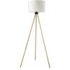 PEDY Lampadaire Sur Pied, Lampadaire Style Moderne Avec Trépied En Métal, Abat-jour En Tissu, Lampadaire Douille E27, Lumière Douce Naturelle, Hauteur 156 Cm, Pour Salon, Chambre, Bureau, Etc -Lampadaire Soldes 2022 45883910 1