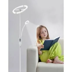 Anten Lampadaire Salon Avec Lampe De Lecture, Lampadaire Sur Pied Salon, Protection Des Yeux, 4 Températures De Couleur, Infinite Dimmable, Contrôle Tactile & Télécommande, Pour Salon Bureau Chambre -Lampadaire Soldes 2022 46242465 3