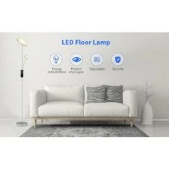 Anten 30W Lampadaire LED Avec Liseuse Réglable 5W Lampadaire Sur Pied Salon Avec Télécommande Lampe Sur Pied Avec Luminosité Réglable Lampadaire Chambre Dimmable -Lampadaire Soldes 2022 46242470 5