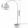 HELLOSHOP26 Lampadaire à Arc Réglable En Hauteur Led E27 60 Watts Base En Marbre Rétro Vintage Lampe Arceau Lampe Courbée Sur Pied Hauteur 220 Cm Blanc - Blanc -Lampadaire Soldes 2022 46355534 1