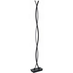 ETC-SHOP Lampadaire Lampadaire Design Lampadaire Salon Lampadaire Commutable Via Interrupteur à Pied, Métal Noir Graphite, 1x LED 36 Watt 1062 Lumens Blanc Chaud, LxlxH 25x13x143 Cm