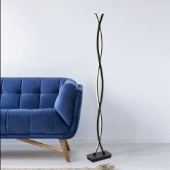 ETC-SHOP Lampadaire Lampadaire Design Lampadaire Salon Lampadaire Commutable Via Interrupteur à Pied, Métal Noir Graphite, 1x LED 36 Watt 1062 Lumens Blanc Chaud, LxlxH 25x13x143 Cm -Lampadaire Soldes 2022 46791817 3