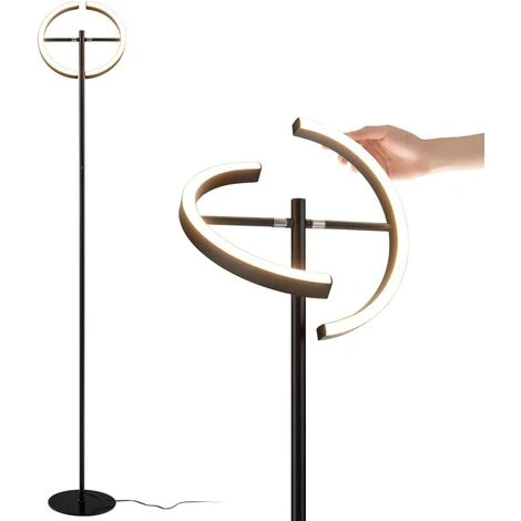 COSTWAY Lampadaire Salon LED Dimmable 2950 Lumen 3000K Avec Commande Tactile Lampe Sur Pied Pour Salon Café Chambre Bureau Noir 3 COSTWAY Lampadaire Salon LED Dimmable 2950 Lumen 3000K Avec Commande Tactile Lampe Sur Pied Pour Salon Café Chambre Bureau Noir