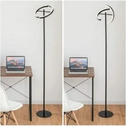 COSTWAY Lampadaire Salon LED Dimmable 2950 Lumen 3000K Avec Commande Tactile Lampe Sur Pied Pour Salon Café Chambre Bureau Noir 9 COSTWAY Lampadaire Salon LED Dimmable 2950 Lumen 3000K Avec Commande Tactile Lampe Sur Pied Pour Salon Café Chambre Bureau Noir -Lampadaire Soldes 2022 48066045 3