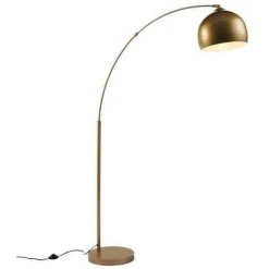 LES TENDANCES Lampadaire Arc Métal Doré Kindy 170 Cm
