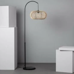 ILUZZIA Lampadaire Arawa Lebrel Naturel - Naturel