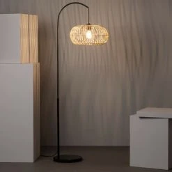 ILUZZIA Lampadaire Arawa Lebrel Naturel - Naturel -Lampadaire Soldes 2022 48411021 4