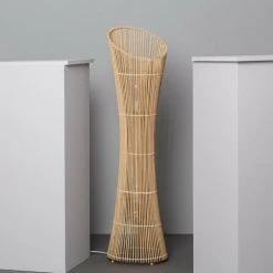 LEDKIA Lampadaire Bambou Marady Bois Naturel - Bois Naturel