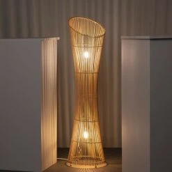 LEDKIA Lampadaire Bambou Marady Bois Naturel - Bois Naturel -Lampadaire Soldes 2022 48411022 4