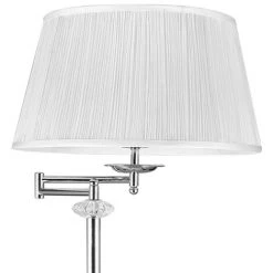 [lux.pro] Lampadaire Lampe Sur Pied Métal Cristal Artistique Tissu Blanc Chrome 1 X E27 158cm -Lampadaire Soldes 2022 4895767 3