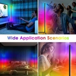 FREOSEN Lampadaire LED Bluetooth 156CM RGB LED USB Lampadaire Salon Sur Pied D'angle Moderne Avec Télécommande Et APP Contrôle Eclairage LED -Lampadaire Soldes 2022 49149428 3