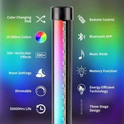FREOSEN Lampadaire LED Bluetooth 156CM RGB LED USB Lampadaire Salon Sur Pied D'angle Moderne Avec Télécommande Et APP Contrôle Eclairage LED -Lampadaire Soldes 2022 49149428 4