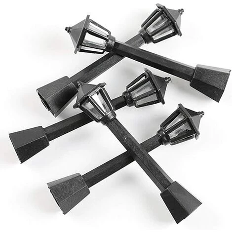 ECHOO 5pcs Mini Street Light Model Lamp Post Lights Outdoor Pathway Lantern Post Poupée De Noël 7 ECHOO 5pcs Mini Street Light Model Lamp Post Lights Outdoor Pathway Lantern Post Poupée De Noël – Image 5
