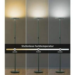 Anten Lampadaire LED 30W Matcha Vert à Intensité Variable | Lampadaire Avec Télécommande Dimmable 3000K/4000K/5000K | Bouton Tactile Fonction Mémoire Lampe Sur Pied Pour Salon, Chambre, Breau -Lampadaire Soldes 2022 49982197 3