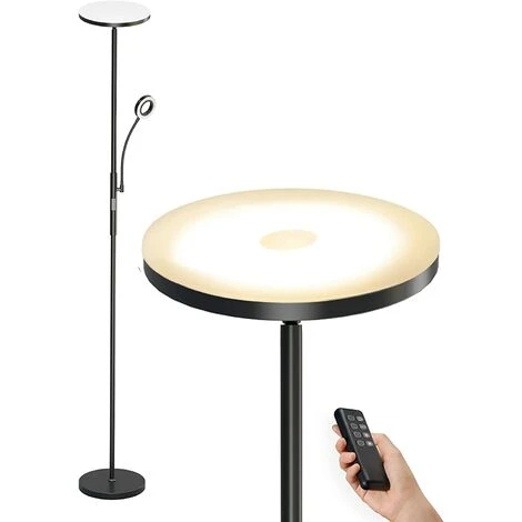 Anten Lampadaire Sur Pied Salon Dimmable 30W 2000LM | Avec LED Liseuse Flexible 5W | 3 Colors Température Variable | Modern Lampe Sur Pied Télécommande Pour Chambre Bureau Café Hôtel - Noir 3 Anten Lampadaire Sur Pied Salon Dimmable 30W 2000LM | Avec LED Liseuse Flexible 5W | 3 Colors Température Variable | Modern Lampe Sur Pied Télécommande Pour Chambre Bureau Café Hôtel - Noir