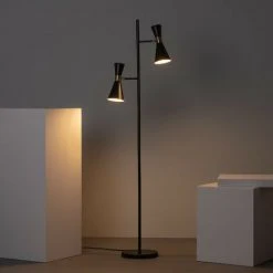 LEDKIA Lampadaire Métal Jigger Or - Noir - Or - Noir -Lampadaire Soldes 2022 50562956 4