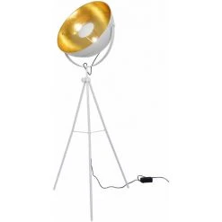 Kiom Rétro Lampadaire Trépied Lampe De Studio Big Alona Blanc & Or 10594 -Lampadaire Soldes 2022 50602842 3