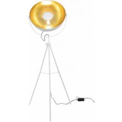 Kiom Rétro Lampadaire Trépied Lampe De Studio Big Alona Blanc & Or 10594 -Lampadaire Soldes 2022 50602842 4