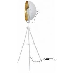 Kiom Rétro Lampadaire Trépied Lampe De Studio Big Alona Blanc & Or 10594 -Lampadaire Soldes 2022 50602842 5