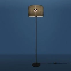 Paco Home Lampe Pour Enfant Lampadaire LED Chambre Garçon, Terrain De Foot Lampadaire E27  Un Pied Noir,  Vert (Ø38 Cm) -Lampadaire Soldes 2022 50624556 3