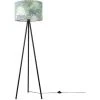 Paco Home Lampadaire Salon Chambre À Coucher E27 Nature Motif Floral Palmiers  Vert (Ø45,5 Cm),  Lampadaire - Noir -Lampadaire Soldes 2022 50625176 1