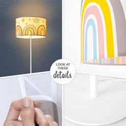 Paco Home Lampe Chambre Enfant Chambre De Bébé Lampadaire E27 Arc-En-Ciel Soleil Nuages  Multicolore (Ø38cm),  Lampadaire - Blanc -Lampadaire Soldes 2022 50625199 4