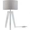 Paco Home Lampadaire Lampe De Bureau Pied Vintage Lampe LED Salon Style Scandinave E27  Lampe De Table Blanc,  Gris (Ø28 Cm) -Lampadaire Soldes 2022 50630094 1