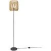 Paco Home Lampadaire LED Moderne Salon Chambre Aspect Rotin Boho Corbeille Lampadaire E27  Un Pied Noir,  Beige (Ø28 Cm) -Lampadaire Soldes 2022 50674262 1