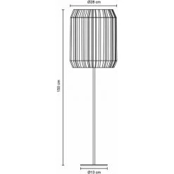 Paco Home Lampadaire LED Moderne Salon Chambre Aspect Rotin Boho Corbeille Lampadaire E27  Un Pied Noir,  Beige (Ø28 Cm) -Lampadaire Soldes 2022 50674262 5
