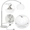 KESSER® Lampe à Arc Avec Pied En Marbre Stable Hauteur Réglable 146-220 cm Blanc - Interrupteur à Pied - Lampadaire Lampadaire Lampe à Arc Lampadaire à Arc Lampadaire Sur Pied Lounge RETRO Design Blanc, Blanche -Lampadaire Soldes 2022 50941974 1