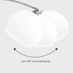 KESSER® Lampe à Arc Avec Pied En Marbre Stable Hauteur Réglable 146-220 cm Blanc - Interrupteur à Pied - Lampadaire Lampadaire Lampe à Arc Lampadaire à Arc Lampadaire Sur Pied Lounge RETRO Design Blanc, Blanche -Lampadaire Soldes 2022 50941974 5