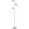 ETC-SHOP Lampadaire Lampadaire 3 Lumières Lampadaire Orientable Lampadaire Salon Moderne Argent, 3 Flammes, Métal, 3x GU10, LxlxH 25x23x154 Cm