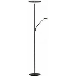 ETC-SHOP Uplighter LED Dimmable Avec Liseuse Lampadaire Salon Lampadaire Dimmable, Mobile, Variateur Tactile CCT, Noir, 2x LED 41W 6.5W 4900Lm, LxlxH 30x47x180 Cm