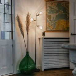 QAZQA Noud - Lampadaire Design - 3 Lumière - H 150 Cm - Noir - Design - Éclairage Intérieur - Salon I Chambre I Cuisine I Salle à Manger - Noir -Lampadaire Soldes 2022 51926768 2