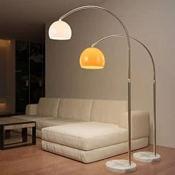 NOVA Lampe à Arc Ajustable 145-220 Cm Avec Abat-jour Rotatif Diverses Couleurs Couleur : BLANCHE