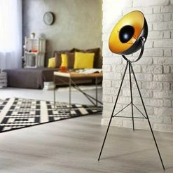 NOVA Lampe à Tige Vintage à LED Avec Abat-jour Studio De Salon De Salon Noir